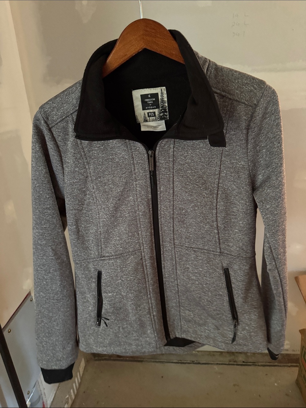 Freedom Trail Heather Gray Utility Jacket with Black Trim